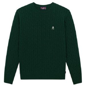 NWT $295 Rowing Blazers 100% Wool Green Cable Knit Skull Sweater (Various Sizes)
